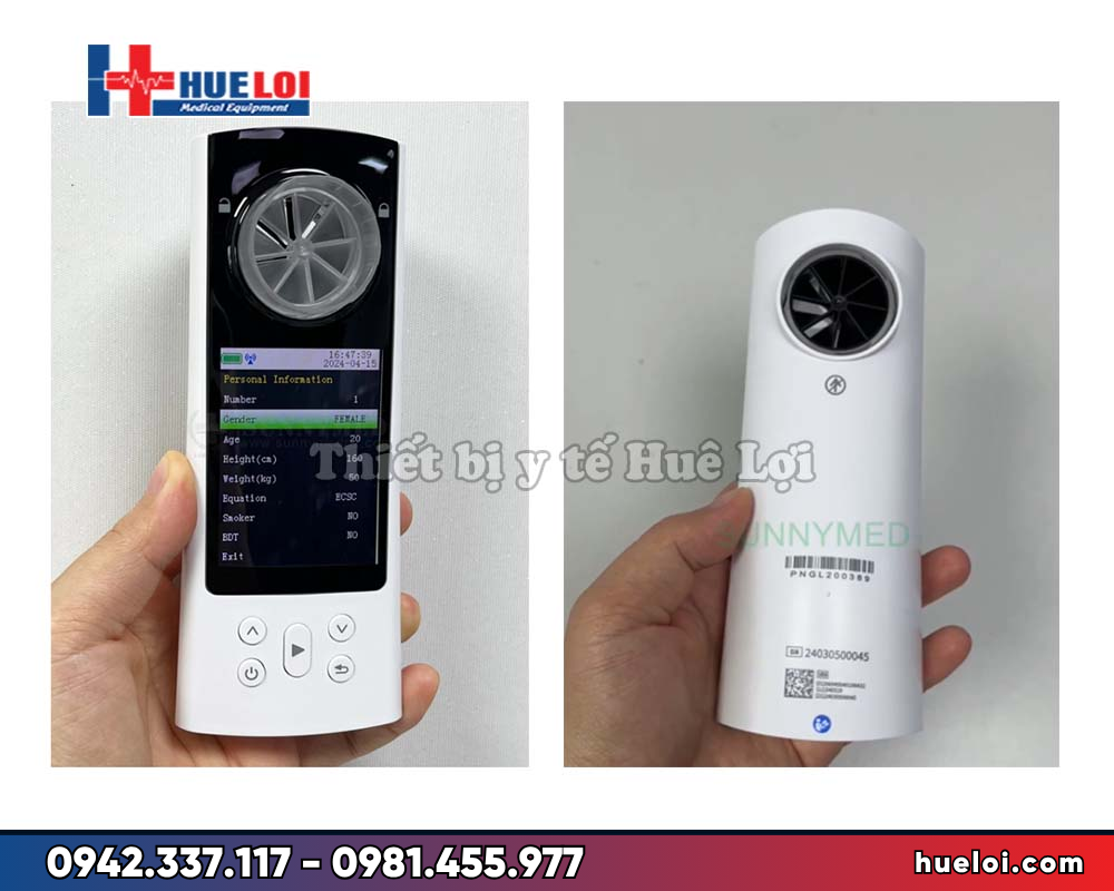 Máy đo chức năng hô hấp mini Contec SP80B – Phế dung kế cầm tay đo FVC, FEV1, PEF